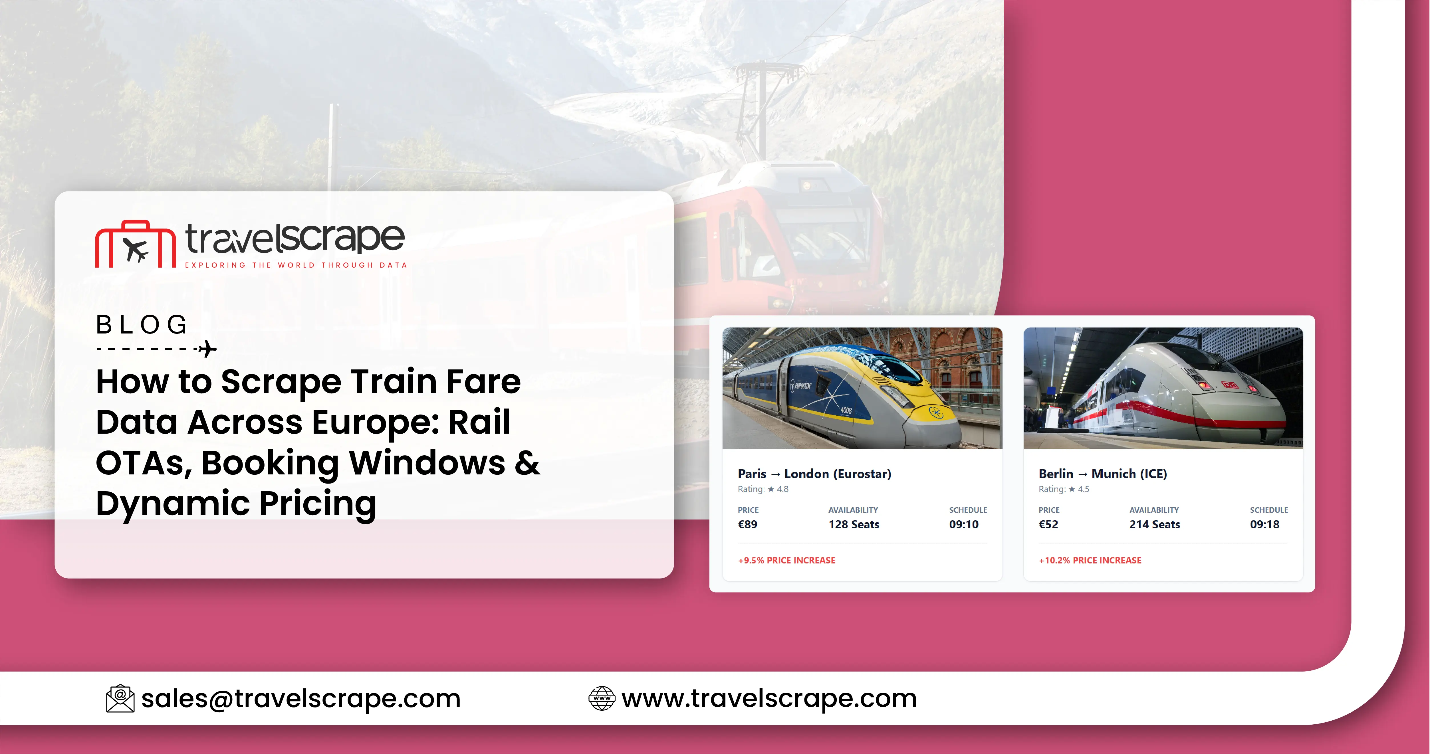 Scrape Train Fare Data Across Europe